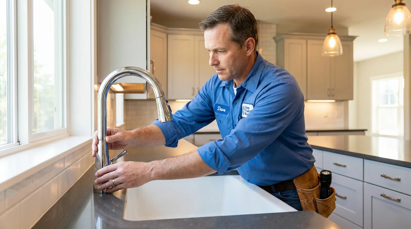 Kitchen faucet installation by Johns Plumbing LLC in Bethlehem